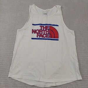 The North Face White Tank with Red and Blue Logo